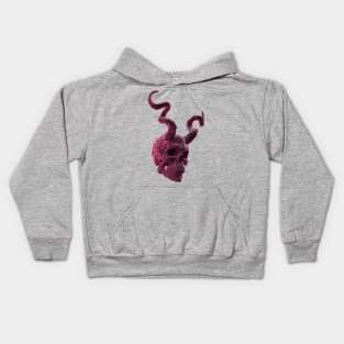 PINK HUNTER SKULL WITH HORNS Kids Hoodie